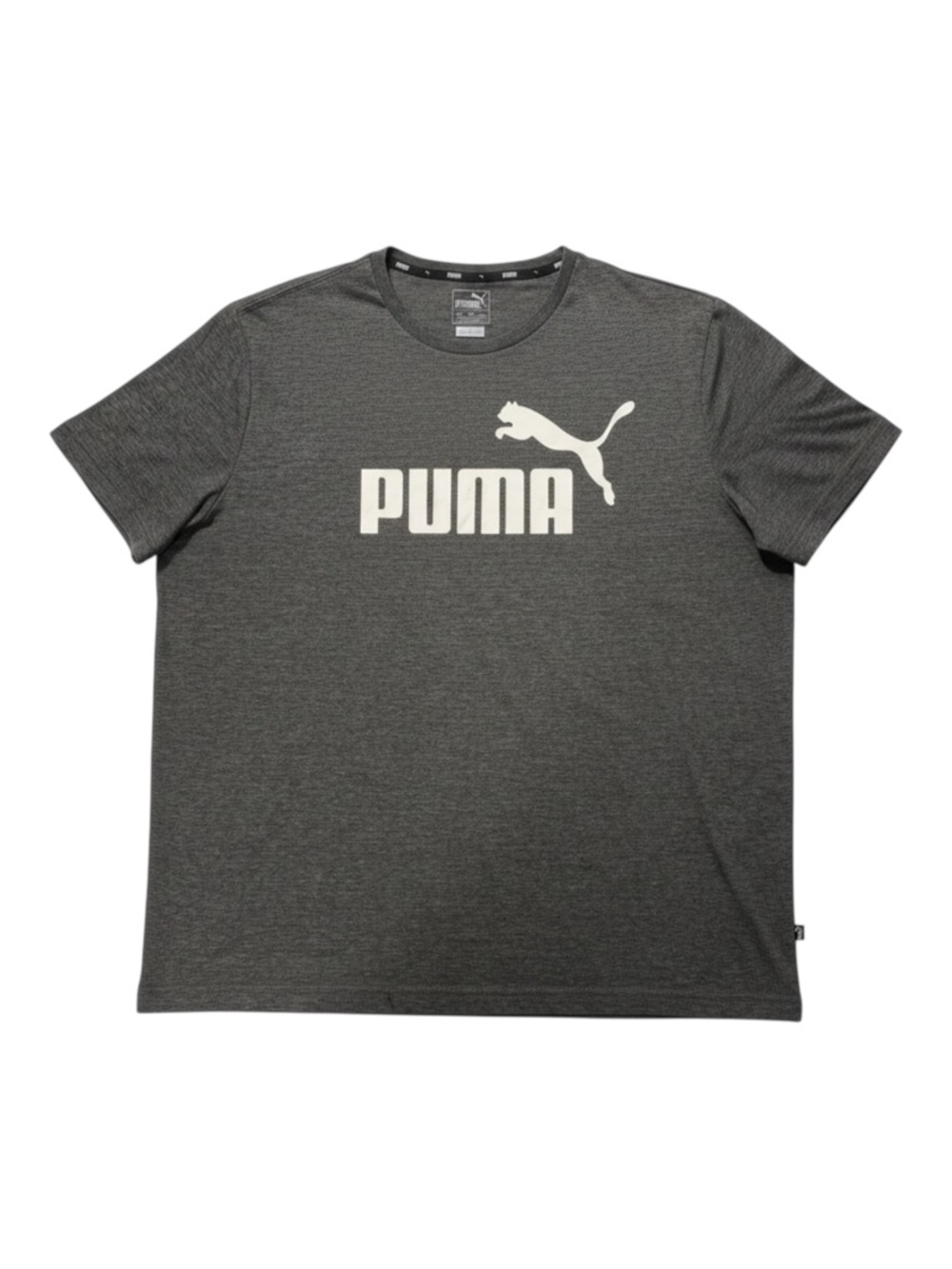 PUMA Men's Gray Logo Crew Neck T-Shirt XXL